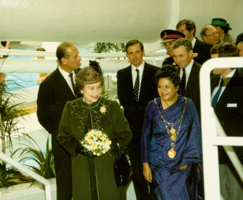 The Queen and The Duke of Edinburgh at Windsor Leisure Centre